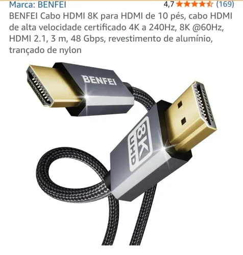 CABO HDMI 3 METROS BENFEI