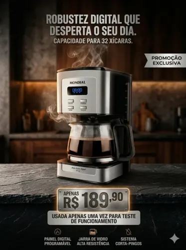 Cafeteira Elétrica Dolce Arome Digital, Mondial 800W - C-44-32X-SDI