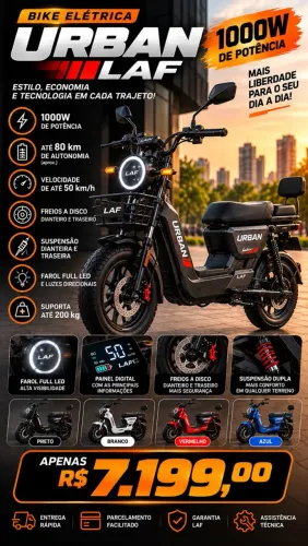 Bike Elétrica Urban LAF 1000W