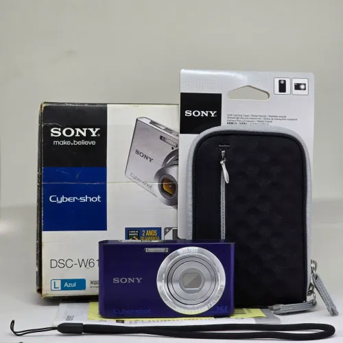 Câmera Digital Sony Cyber-shot DSC-W610 14.1MP CCD Azul Com Caixa
