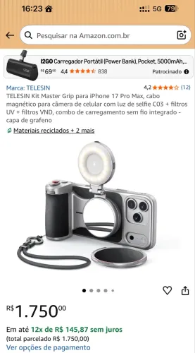 TELESIN Kit Master Grip para iPhone 17 Pro Max