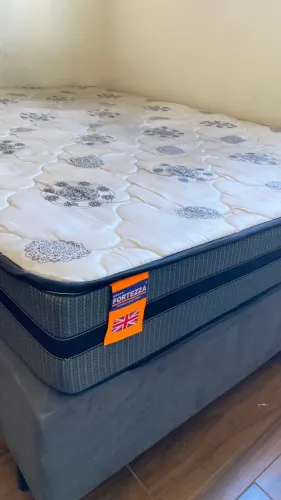 Cama Box Casal Molas Max Force Pérola Fortaleza (138x188)