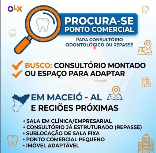 PROCURA-SE SALA/PONTO PARA CONSULTÓRIO ODONTOLÓGICO