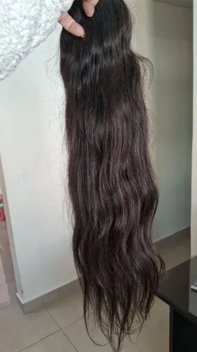 Aplique Tic-Tac Cabelo Humano 60cm
