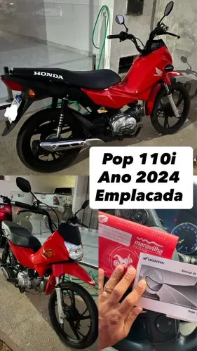 Pop 110i ano 2024 emplacada