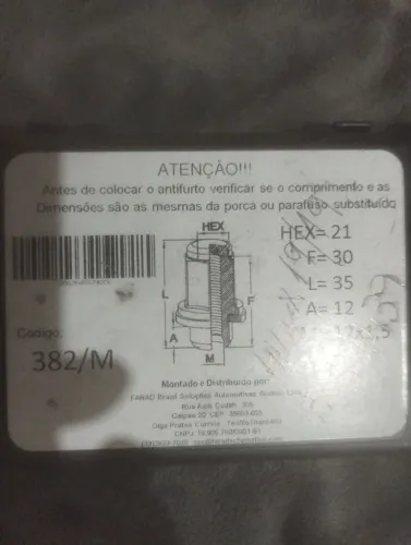 Antifurto de rodas Toyota Hilux