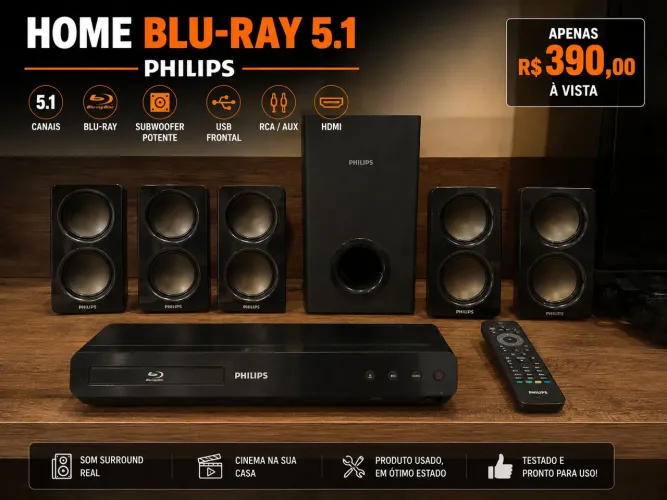 Blu Ray Home Theater 5.1 Philco Potente