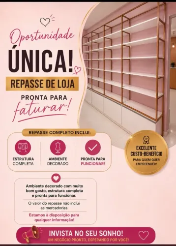Vendo Estantes de Repasse de Loja de Cosméticos