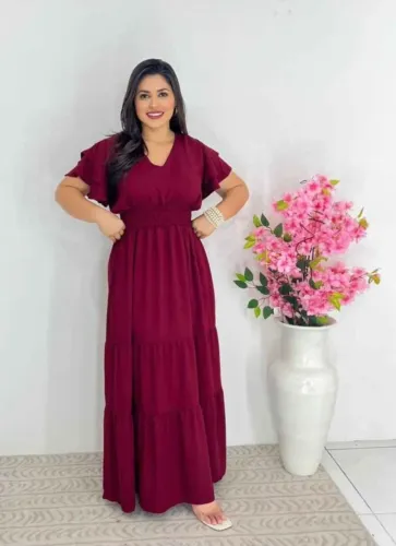 Vestidos Feminino crepe 