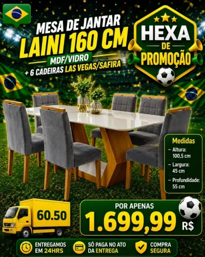 Mesa 6 cadeiras