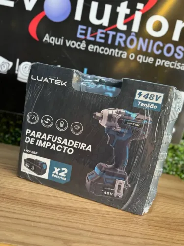 Parafusadeira de Impacto Recarregável 48V LUATEK - PRODUTO NOVO COM GARANTIA