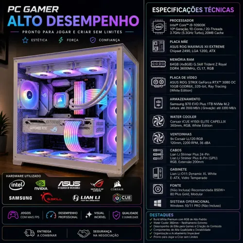 NOVO-Computador Gamer/Entusiastas/High-End
