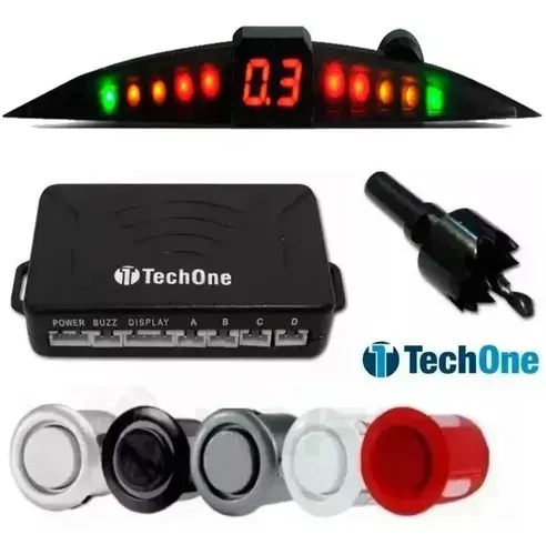 SENSOR DE ESTACIONAMENTO BRANCO TECH ONE 18MM