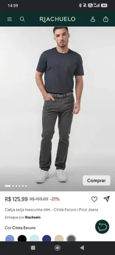 Duas Calças Sarja Masculina Novas na Etiqueta 42/44