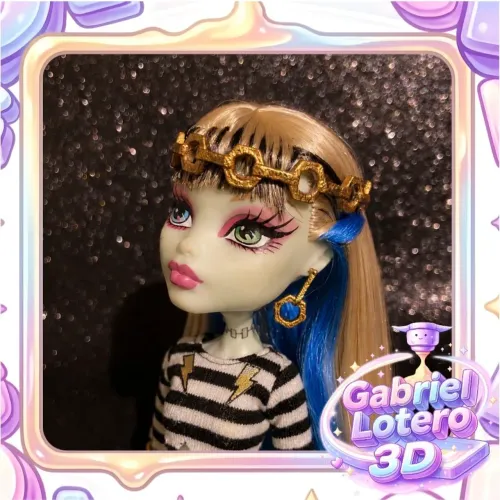 Tiara para a boneca Monster High Frankie 13 Wishes - impressão 3D