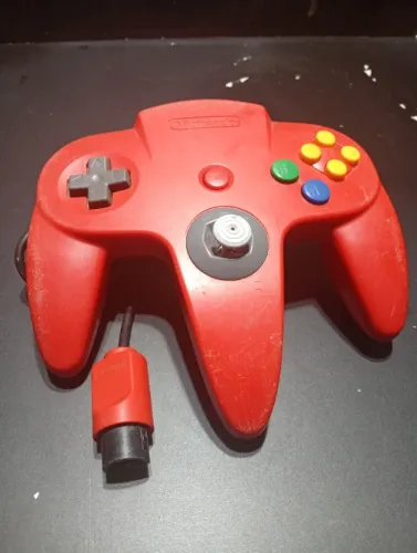 controle vermelho nintendo 64