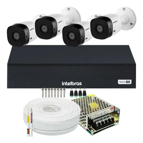 Kit Cftv 4 Câmeras Intelbras