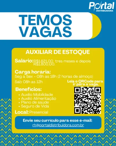 Auxiliar de Estoque Goiânia / Aparecida de Goiânia