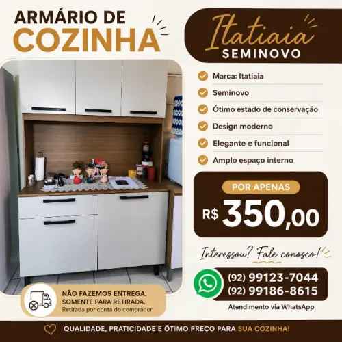 Armário de cozinha seminova