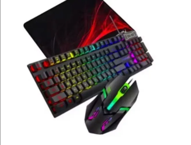 Kit teclado, mouse e mouse pad