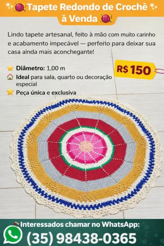 Vendo tapete crochê ? 