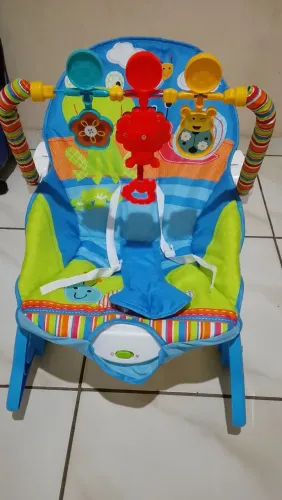 Cadeirinha de balanço bebê infantil vibração