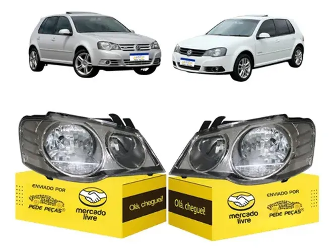 Par Farol Sinaleira Vw Golf 2008 09 10 11 12 2013 Cromomix Ambos Lados