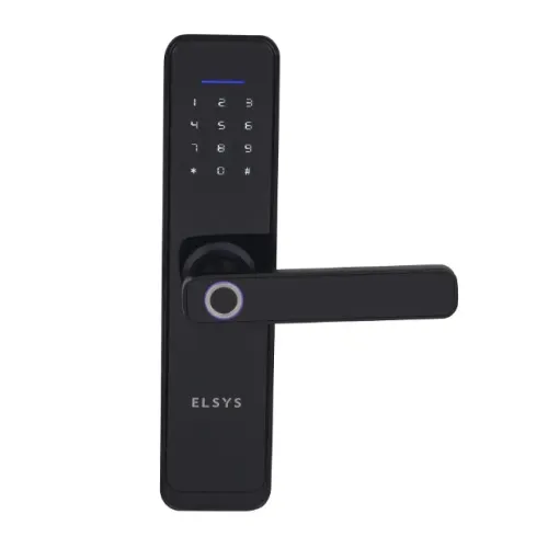 Fechadura Eletrônica Elsys ESF-DE4000B de Embutir com Biometria, Chave, Senha e Wi-Fi