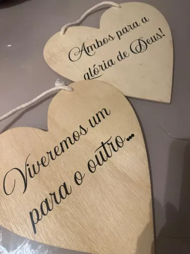 Placa casamento viveremos um para o outro ambos para a glória de Deus