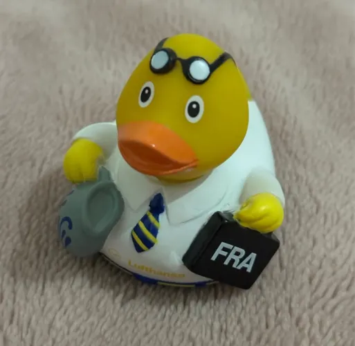 Pato de Borracha Lufthansa Raro Oficial Importado Item de Colecionador