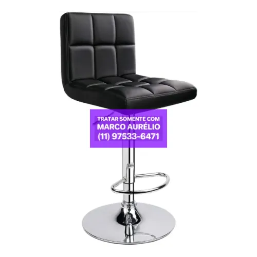 Banqueta Alta de Gomo Estofada Courino - R$ 250 Unidade