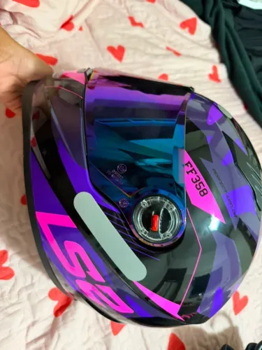 Capacete LS2 FF358 Tank - Rosa/Roxo/Preto