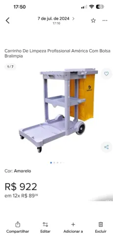 Carrinho de limpeza nunca usado