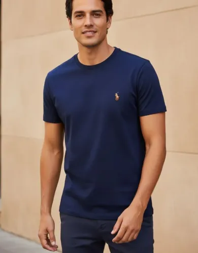 Camiseta Ralph Lauren, azul marinho, GG