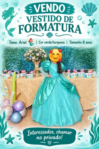 Vestido formatura tema: ARIEL