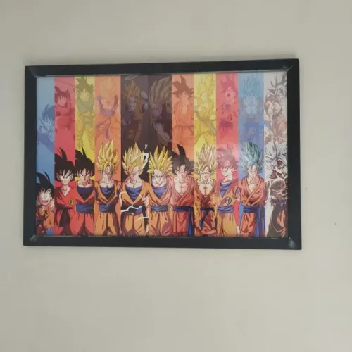 Quadro a evolução de goku dragonball