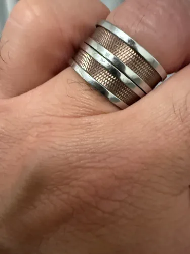 Anel importado masculino design italiano 