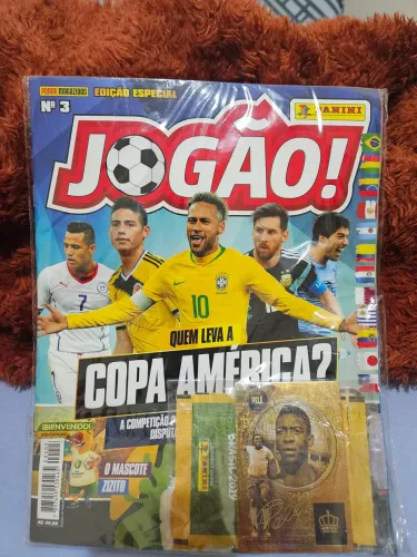 Revista Jogão Número 3 (lacrada) com os cards da Marta e Pelé