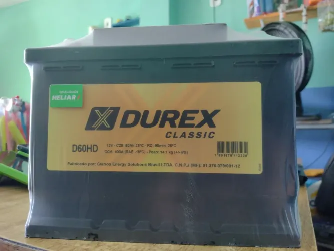 Promoção Bateria automotiva Durex 60 amperes