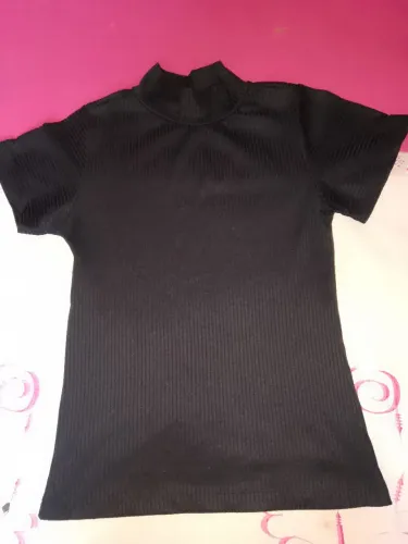 Blusa Preta Canelada