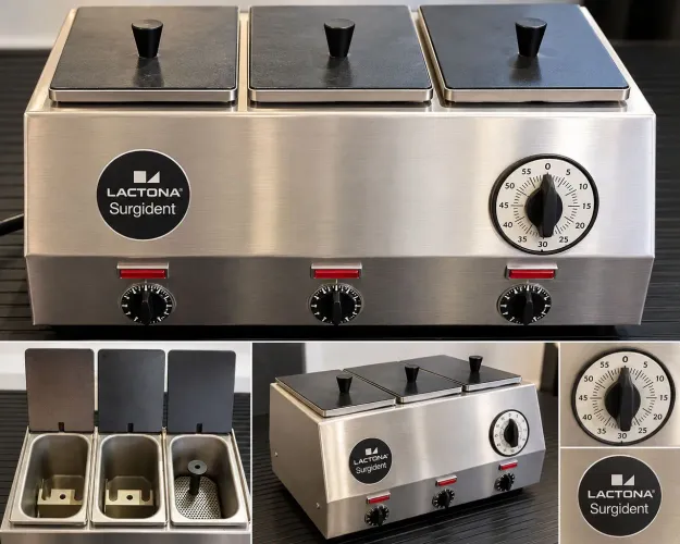Aquecedor Odontológico Lactona Surgident - Inox | 3 Cubas