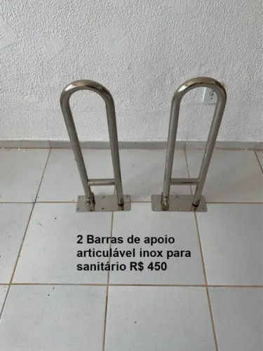 2 Barras de apoio articulável inox