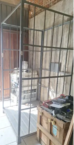 gaiola organizadora de aço grade para armazenagem e estoque 1.20x1.20x2.00 mts