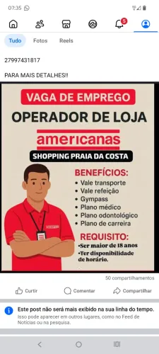 VAGA DE EMPREGO AMERICANAS!!!