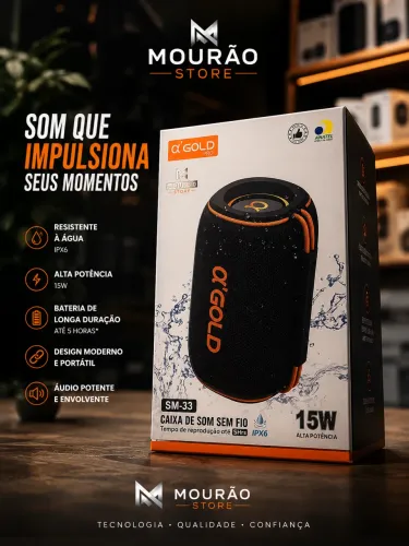 Caixa De Som Portátil 15w Agold