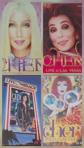 Coleção com 4 DVDs da diva Cher 
