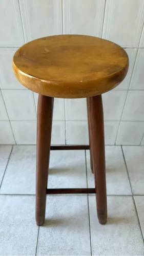 Par de Banqueta alta de madeira (2)