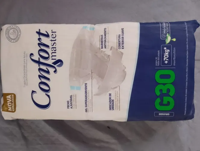 Fralda Adulto Confort Master G 30 unidades Gel Super absorvente 