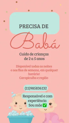 Babá disponível