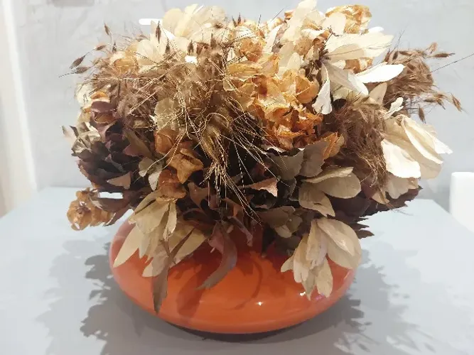 ARRANJO VASO COM FLORES DESIDRATADAS